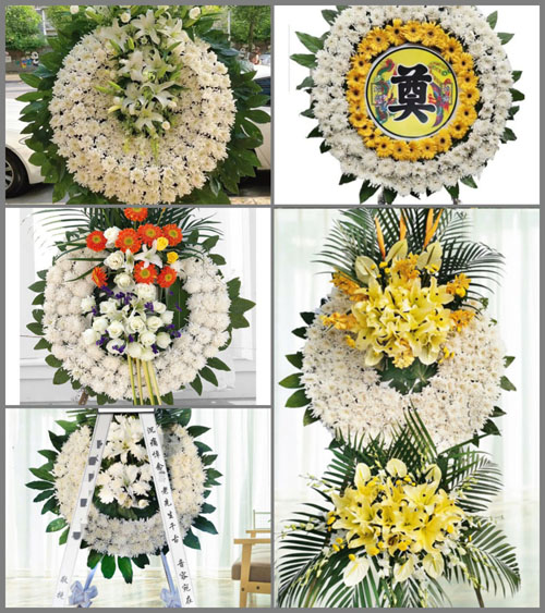 山东青岛平度市明村镇兰科村花圈速递
